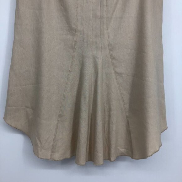 Bebe  Linen Fit and Flare Hi Lo pencil skirt in Creme / Parchment shade size 6 - Picture 12 of 16